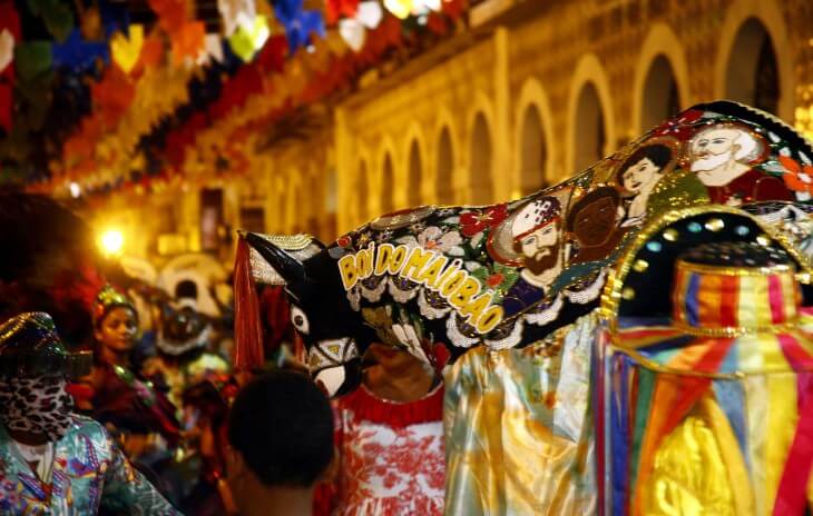 Prévias juninas aquecem as ruas no centro histórico de São Luís. Foto: Handson Chagas/Secap