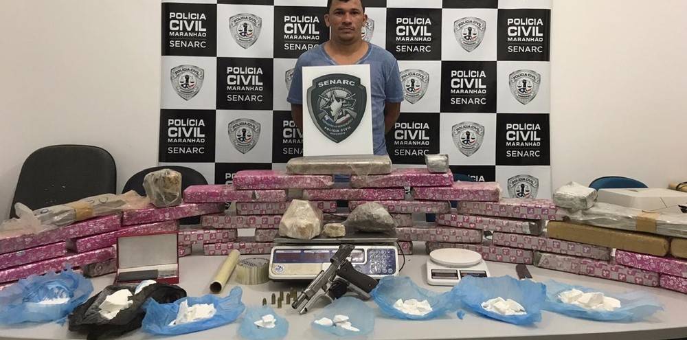 Homem é preso com mais de 40 kg de drogas em São Luís (MA)
