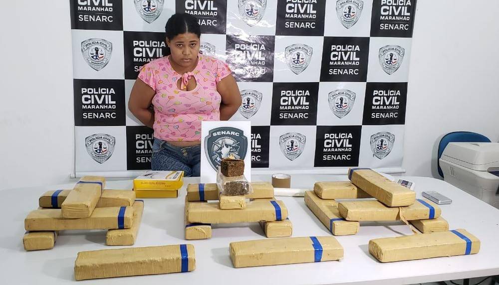 Mulher é presa com 20 kg de maconha em São Luís