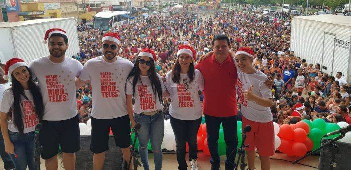 Deputado Rigo Teles e Abigail Cunha promovem mega evento para criançada no dia de natal em Barra do Corda