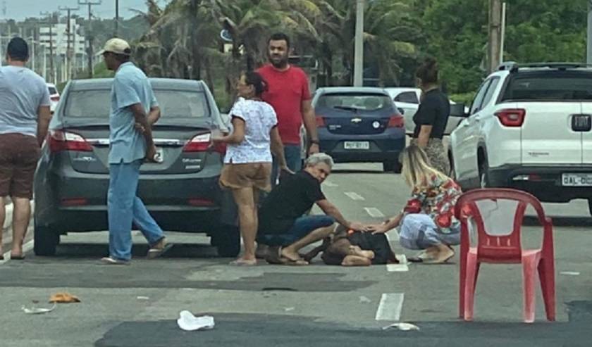 Flanelinha é atropelado na avenida Litorânea em São Luís