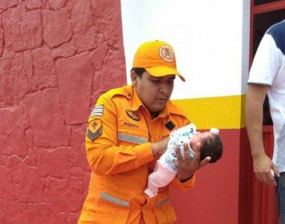 Bombeiro salva bebê que se engasgou com leite materno em Caxias (MA)