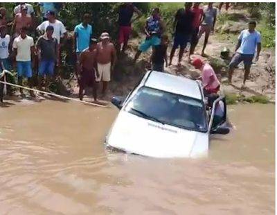 Carros caem em rio e uma idosa morre afogada no Maranhão