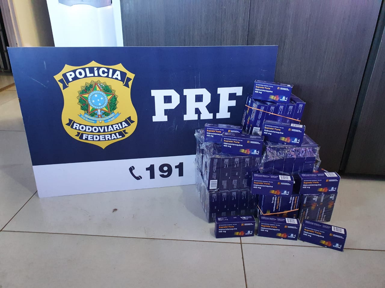 PRF apreende 3,6 mil comprimidos de hidroxicloroquina contrabandeada do Paraguai com destino ao MA