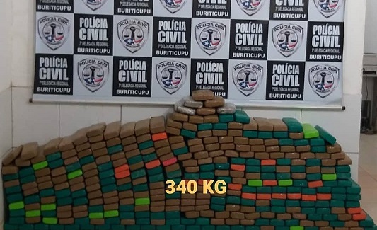 Rota do tráfico é descoberta em Buriticupu e Polícia Civil apreende 340 kg de drogas