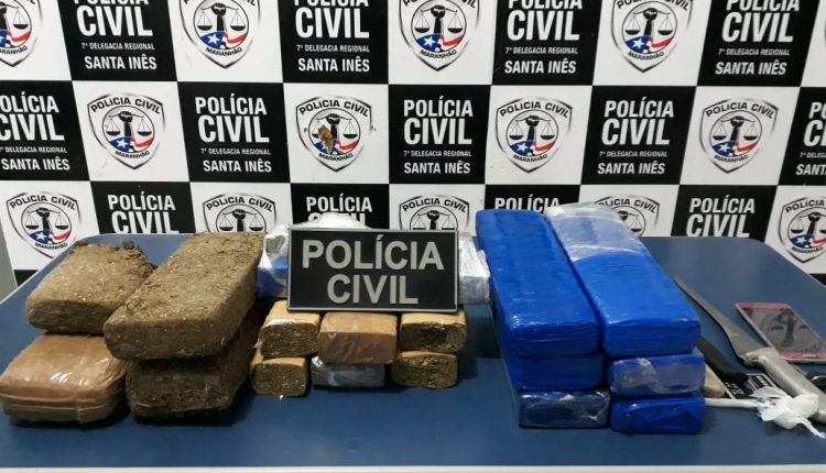 Polícia Civil cumpre mandado de prisão e apreende mais de 13 kg de maconha em Santa Inês