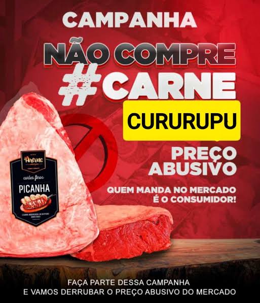 Campanha contra preço da carne bovina toma conta das redes sociais no Maranhão