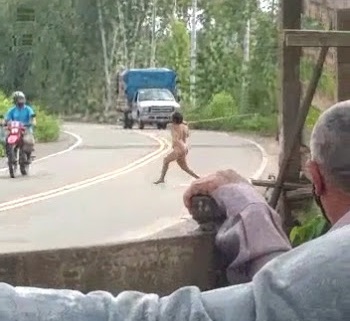 Mulher nua ataca populares na MA-245 entre Lago da Pedra e Lagoa Grande do Maranhão