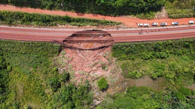 Viagens do trem que liga Maranhão ao Pará seguem suspensas após erosão