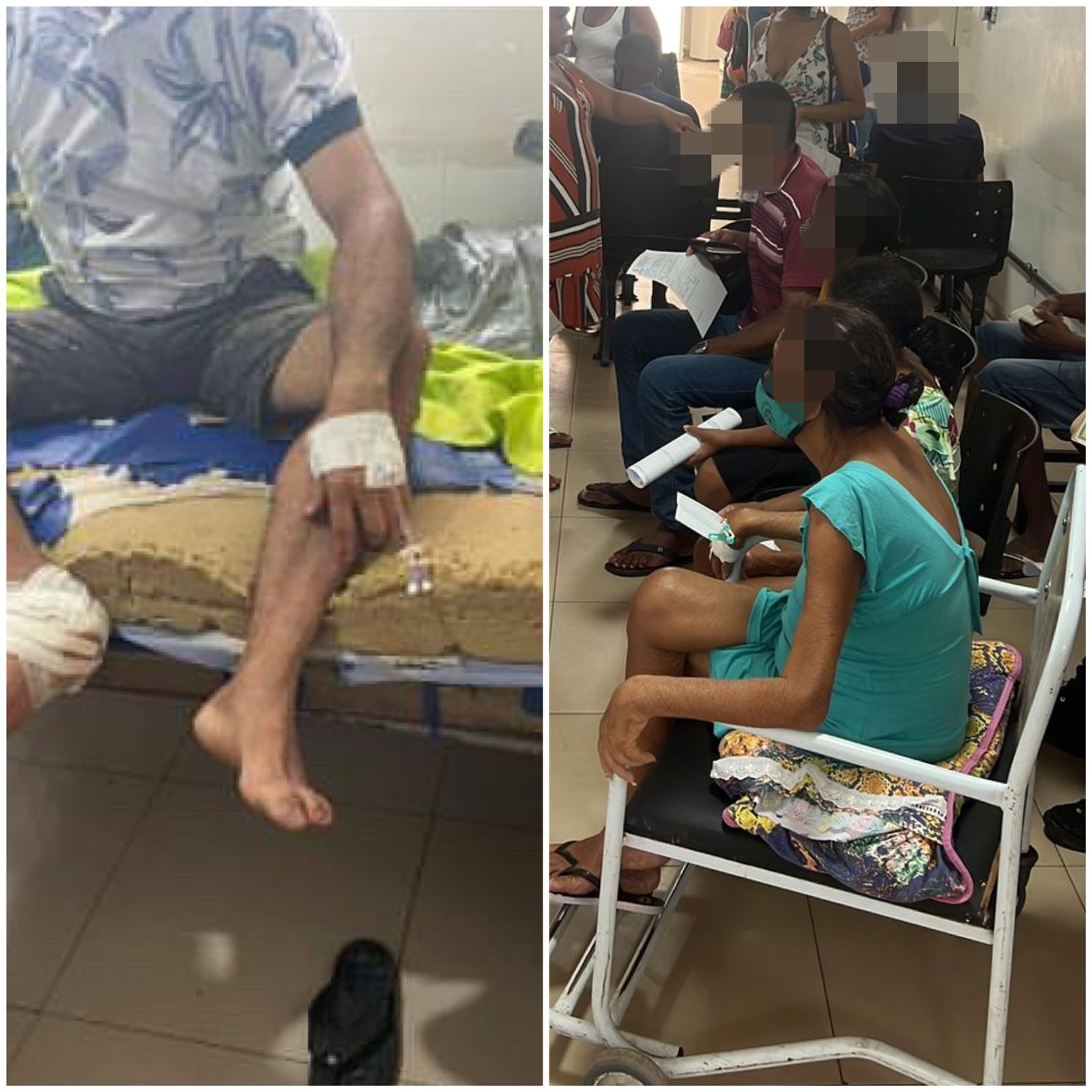 Pacientes comprando medicamentos por conta própria, deitados em colchões rasgados o retrato do descaso na Saúde de Santa Inês