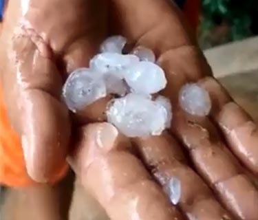 VÍDEO: Moradores registram chuva de granizo em Timon no Maranhão