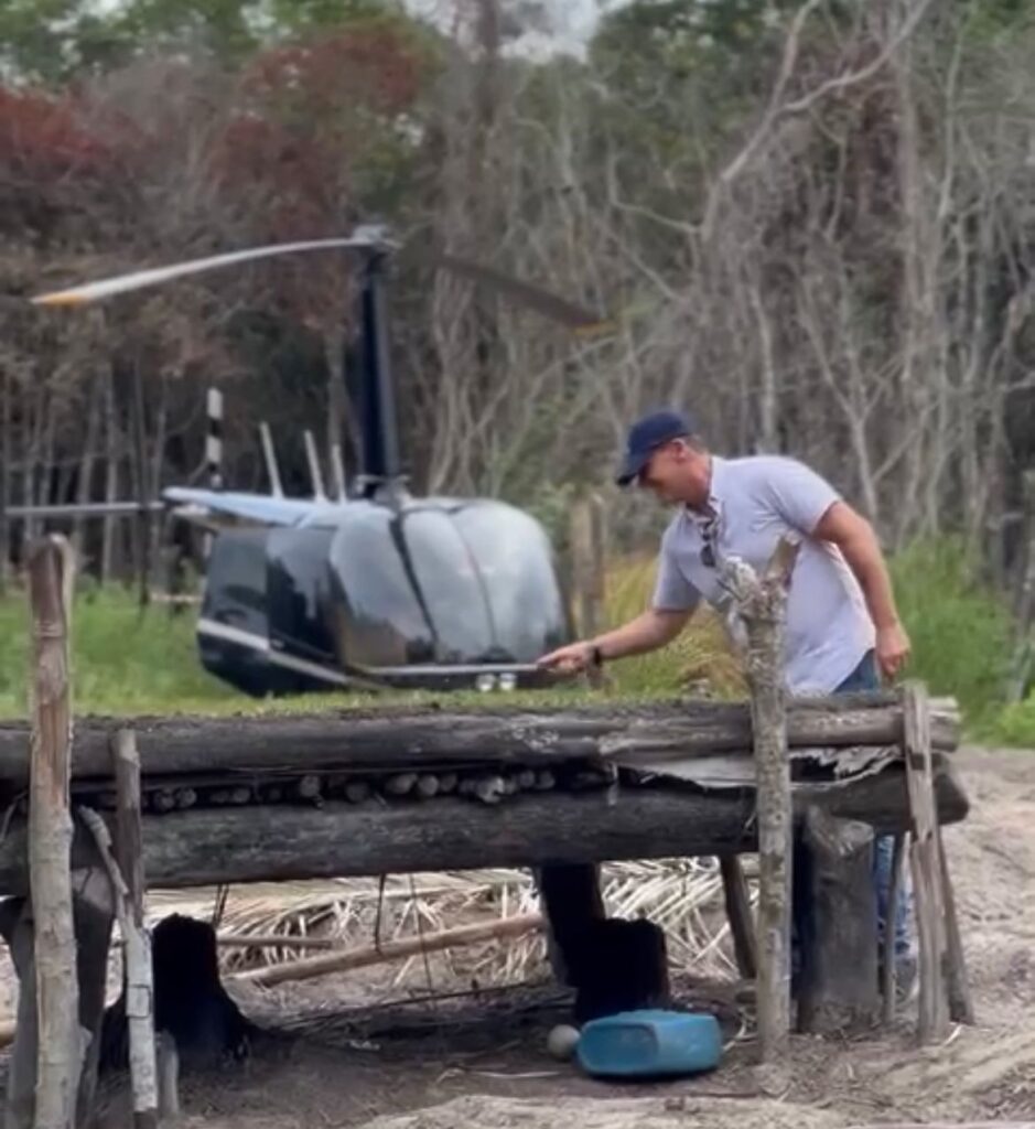 VÍDEO: Deputado federal Aluísio Mendes pousa helicóptero em plantação de maconha no MA e ateia fogo