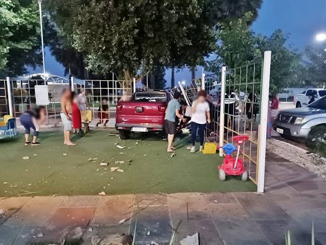 Motorista invade playground, mata criança e atropela cinco pessoas em Timon no MA