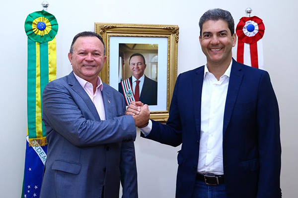 Carlos Brandão recebe prefeito de São luís Eduardo Braide no Palácio dos Leões