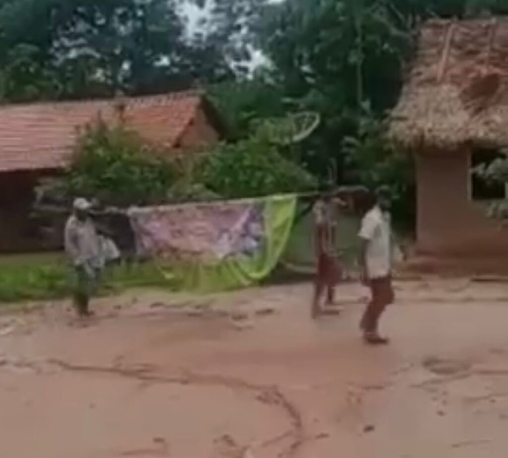 VÍDEO: Grávida é levada em rede por falta de infraestrutura na zona rural de Santa Inês