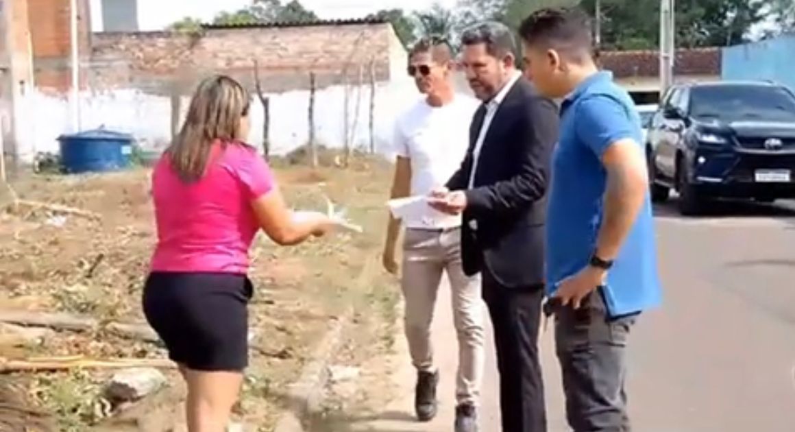 VÍDEO: Vereadora de oposição acusa prefeito de Morros de tomar terreno