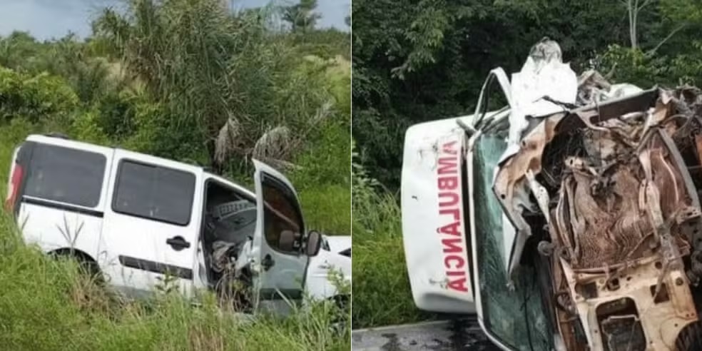 Duas pessoas morrem após acidente entre carro e ambulância na na MA-206 em Carutapera