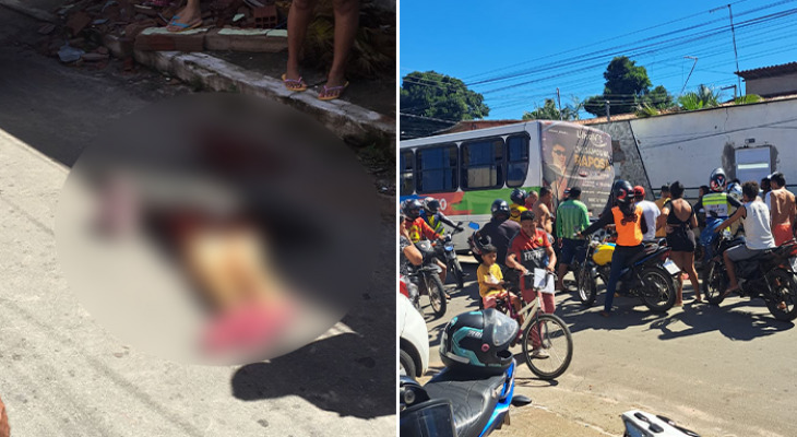 Mulher morre atropelada por ônibus na Raposa