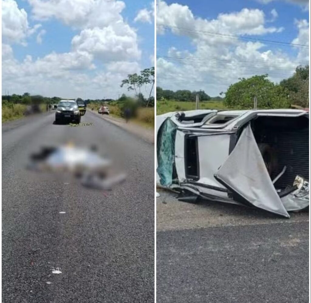 Duas pessoas morrem após serem arremessadas de veículo durante capotamento na BR-316 em Maranhãozinho