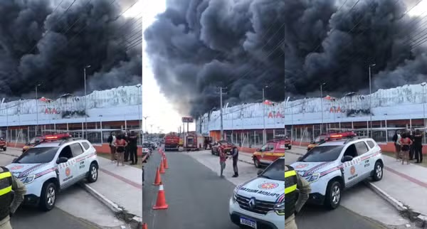 Loja é consumida por incêndio de grandes proporções em São Luís