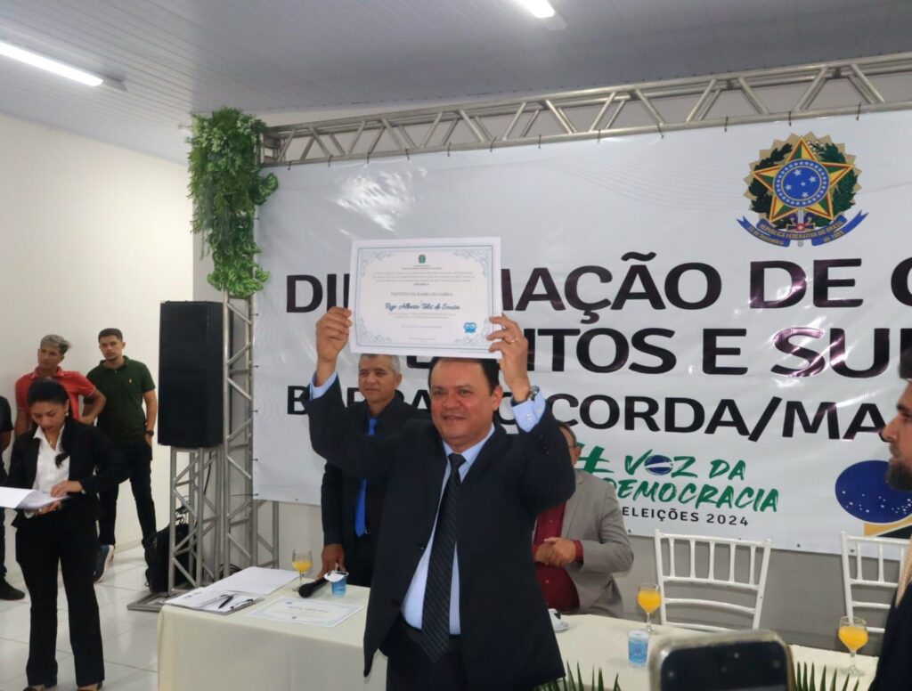 Eleições 2024: Rigo Teles é diplomado prefeito reeleito em Barra do Corda