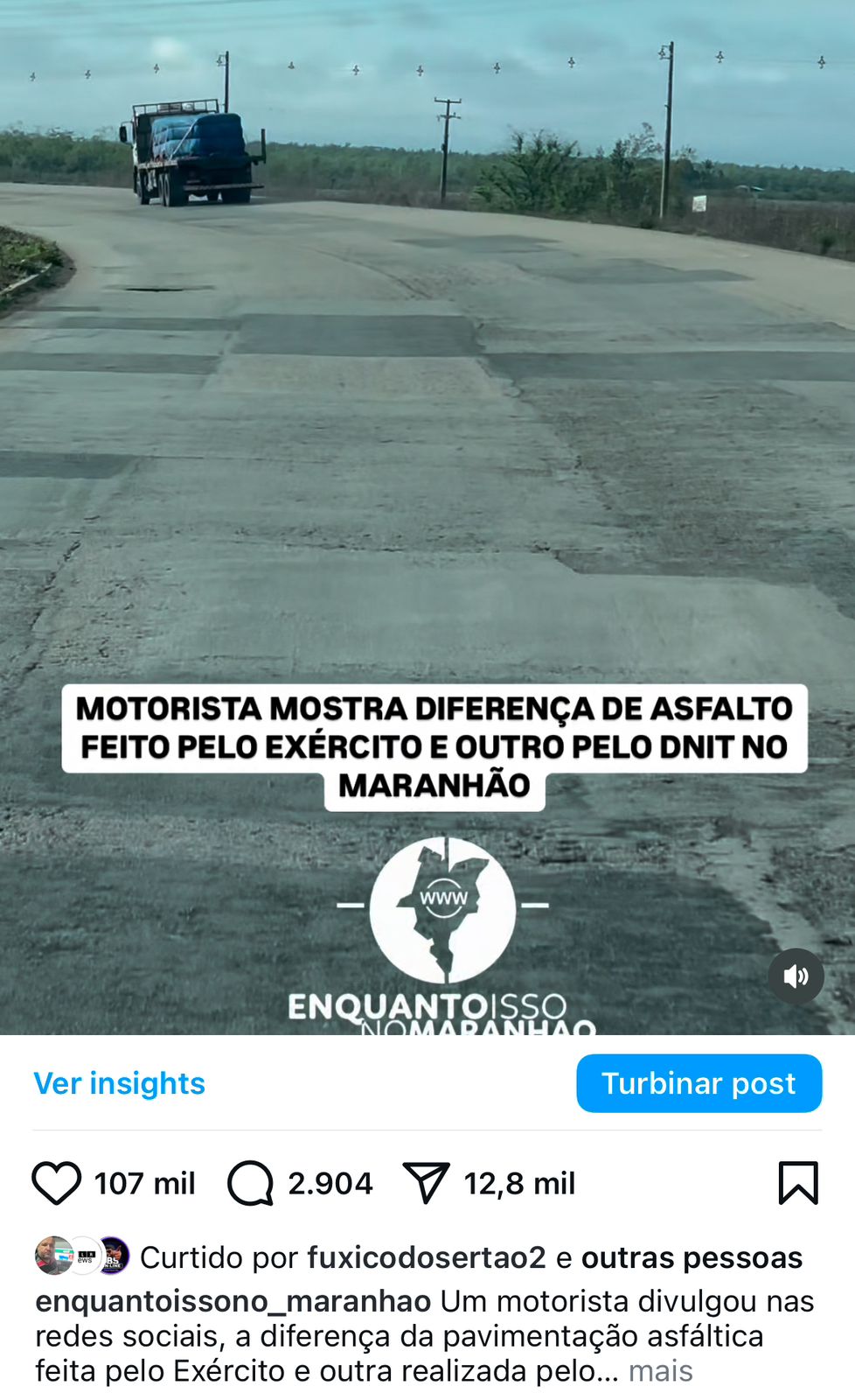 Em menos de 24 horas, vídeo do Portal Enquanto isso no Maranhão chega a quase R$ 3 milhões de visualizações