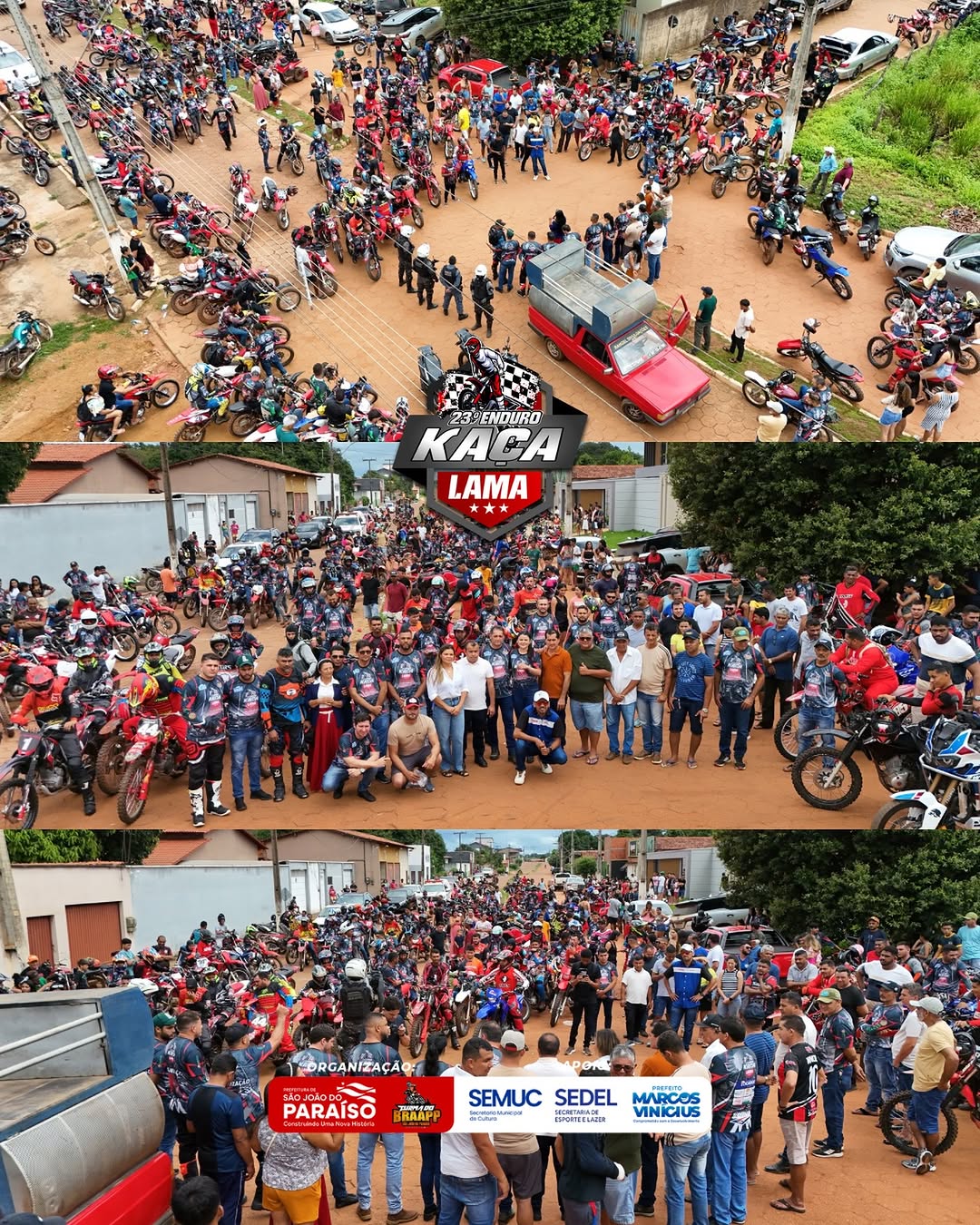 Gestão de Marcos Vinicius realiza Lava-Pratos e o tradicional enduro Kaça Lama com recorde de público em São João do Paraíso